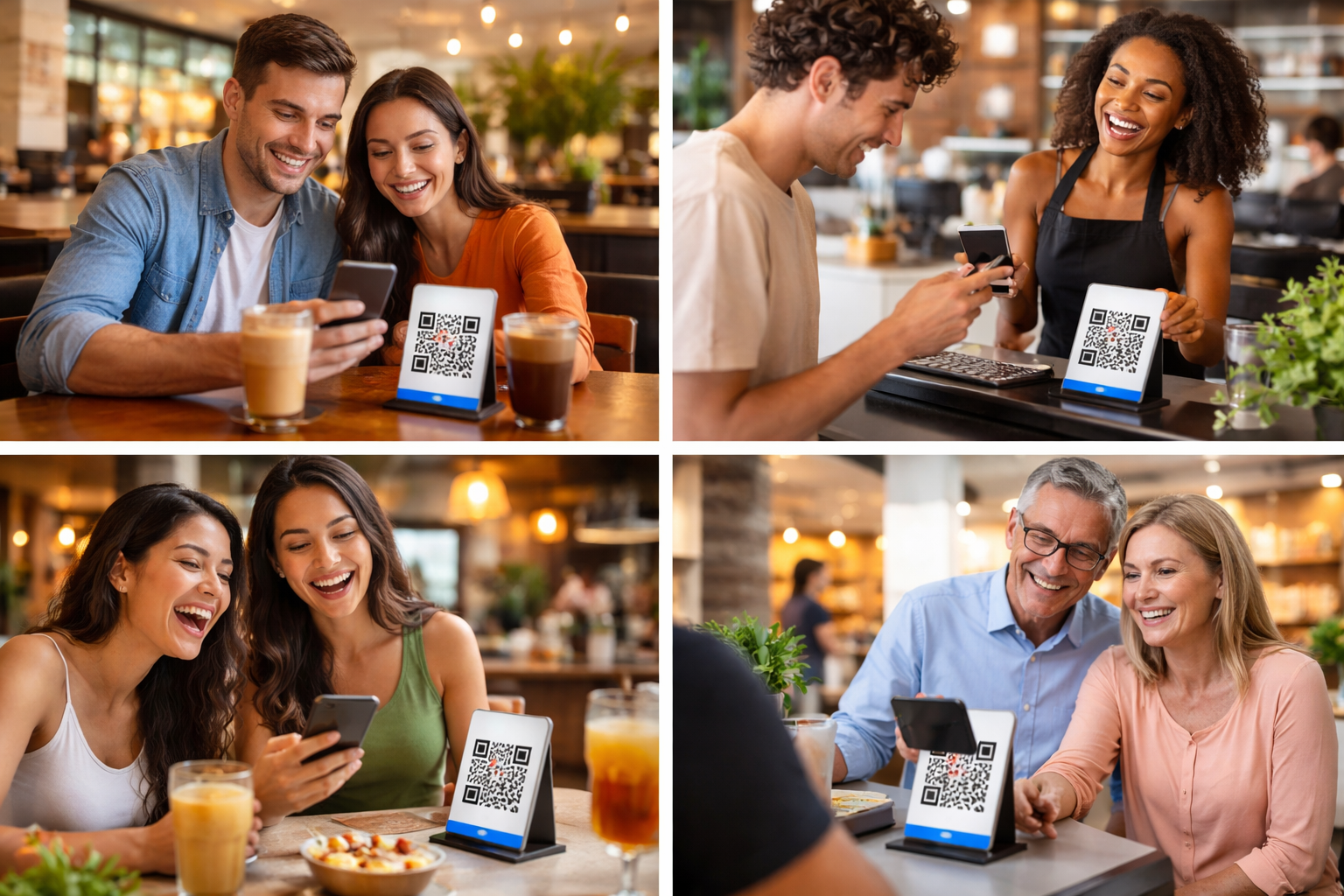 Happy customers and business owners